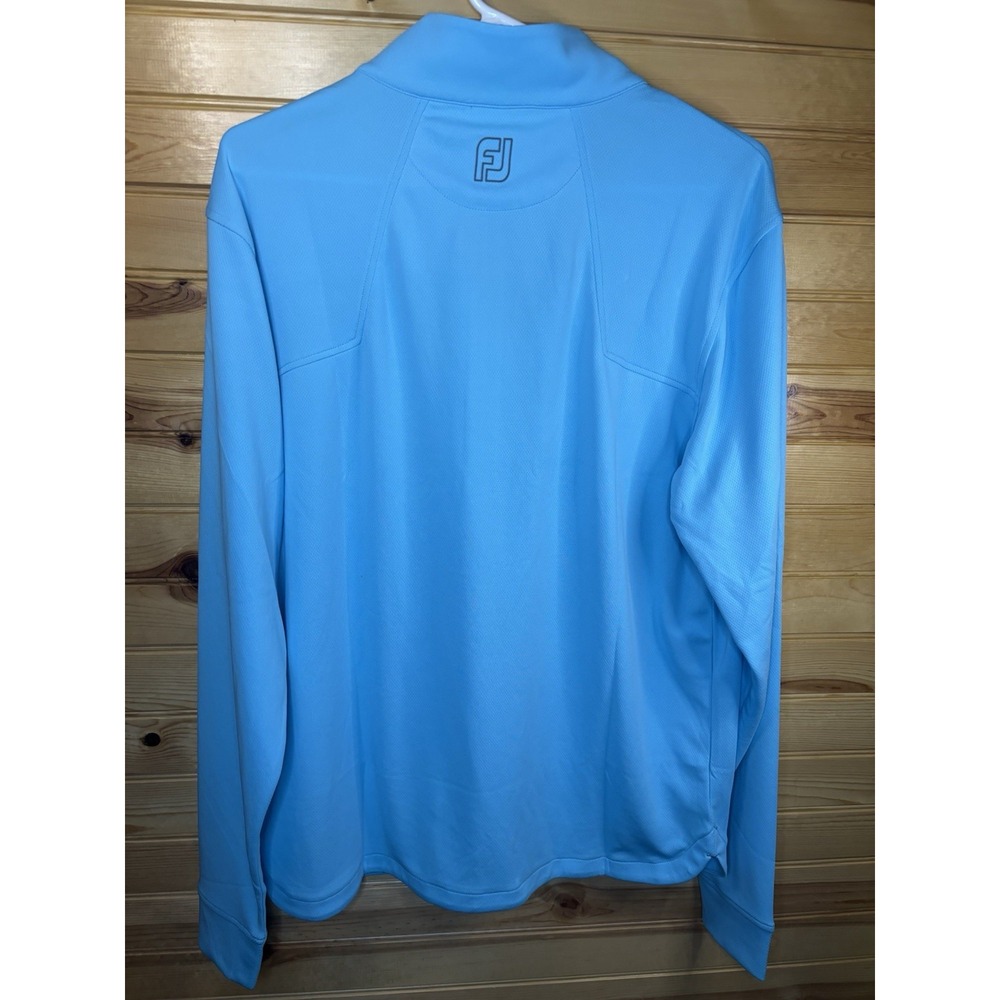 FootJoy FJ Lightweight Golf HYPR Mid-Layer Blue Medium Pullover 1/4 Zip NWT $115 - Picture 3 of 8